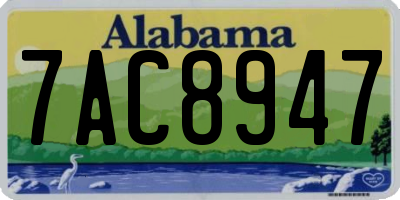 AL license plate 7AC8947