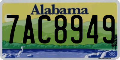 AL license plate 7AC8949
