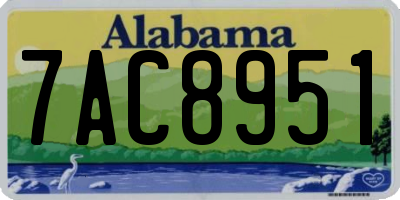 AL license plate 7AC8951
