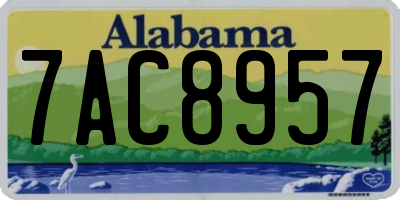 AL license plate 7AC8957