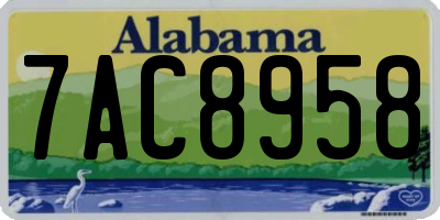 AL license plate 7AC8958