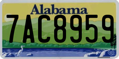 AL license plate 7AC8959