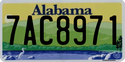 AL license plate 7AC8971