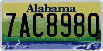 AL license plate 7AC8980