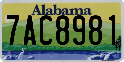 AL license plate 7AC8981