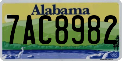 AL license plate 7AC8982