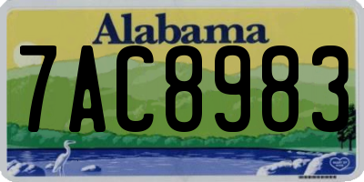 AL license plate 7AC8983