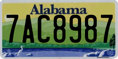 AL license plate 7AC8987