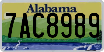 AL license plate 7AC8989