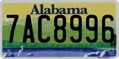 AL license plate 7AC8996