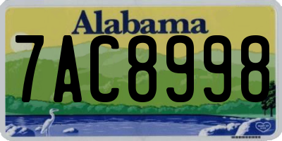 AL license plate 7AC8998