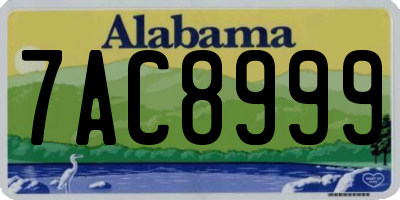 AL license plate 7AC8999