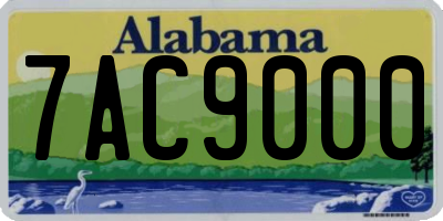 AL license plate 7AC9000