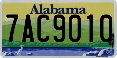 AL license plate 7AC9010