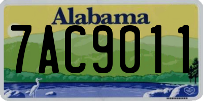 AL license plate 7AC9011