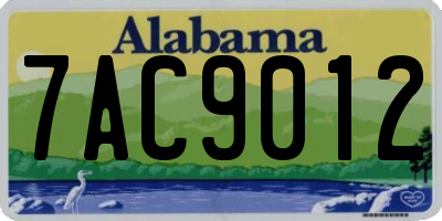 AL license plate 7AC9012