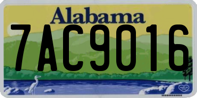 AL license plate 7AC9016