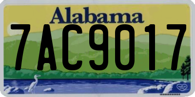 AL license plate 7AC9017