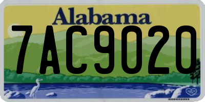 AL license plate 7AC9020