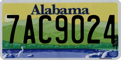 AL license plate 7AC9024