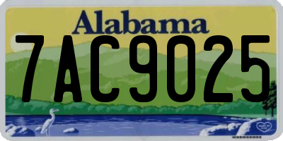 AL license plate 7AC9025