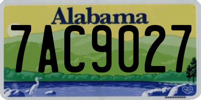 AL license plate 7AC9027