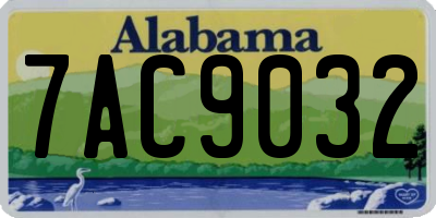 AL license plate 7AC9032
