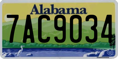 AL license plate 7AC9034