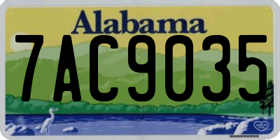 AL license plate 7AC9035