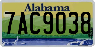 AL license plate 7AC9038