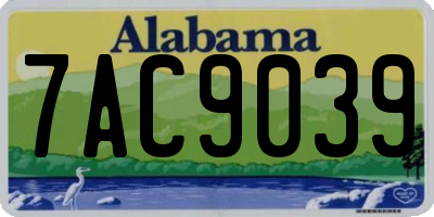 AL license plate 7AC9039