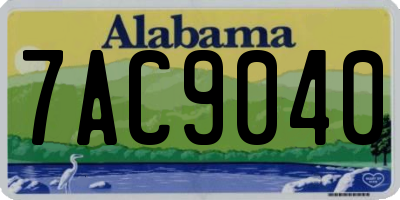 AL license plate 7AC9040