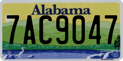 AL license plate 7AC9047