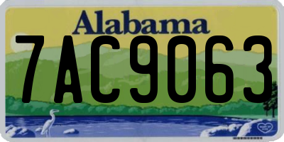 AL license plate 7AC9063