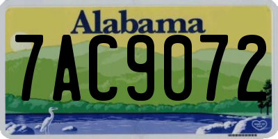 AL license plate 7AC9072