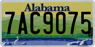 AL license plate 7AC9075