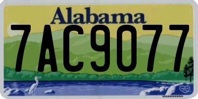 AL license plate 7AC9077