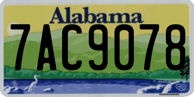 AL license plate 7AC9078