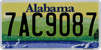 AL license plate 7AC9087