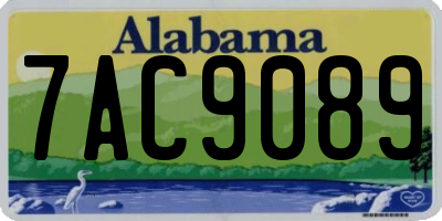 AL license plate 7AC9089