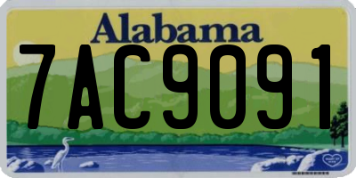 AL license plate 7AC9091