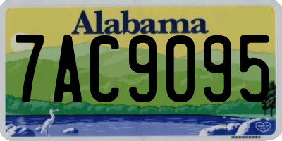 AL license plate 7AC9095
