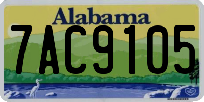 AL license plate 7AC9105