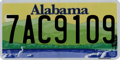AL license plate 7AC9109