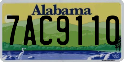 AL license plate 7AC9110