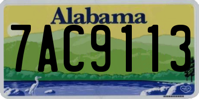 AL license plate 7AC9113