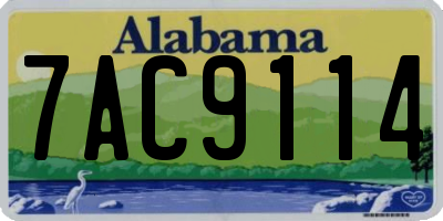 AL license plate 7AC9114