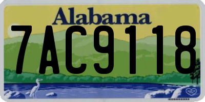 AL license plate 7AC9118