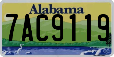 AL license plate 7AC9119