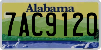 AL license plate 7AC9120